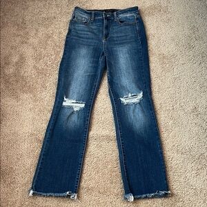Judy Blue Distressed Straight Jeans